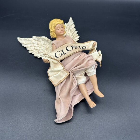 Kirkland Nativity Set Angel Replacement Gloria Figurine Pink Dress White Wings - Picture 1 of 8